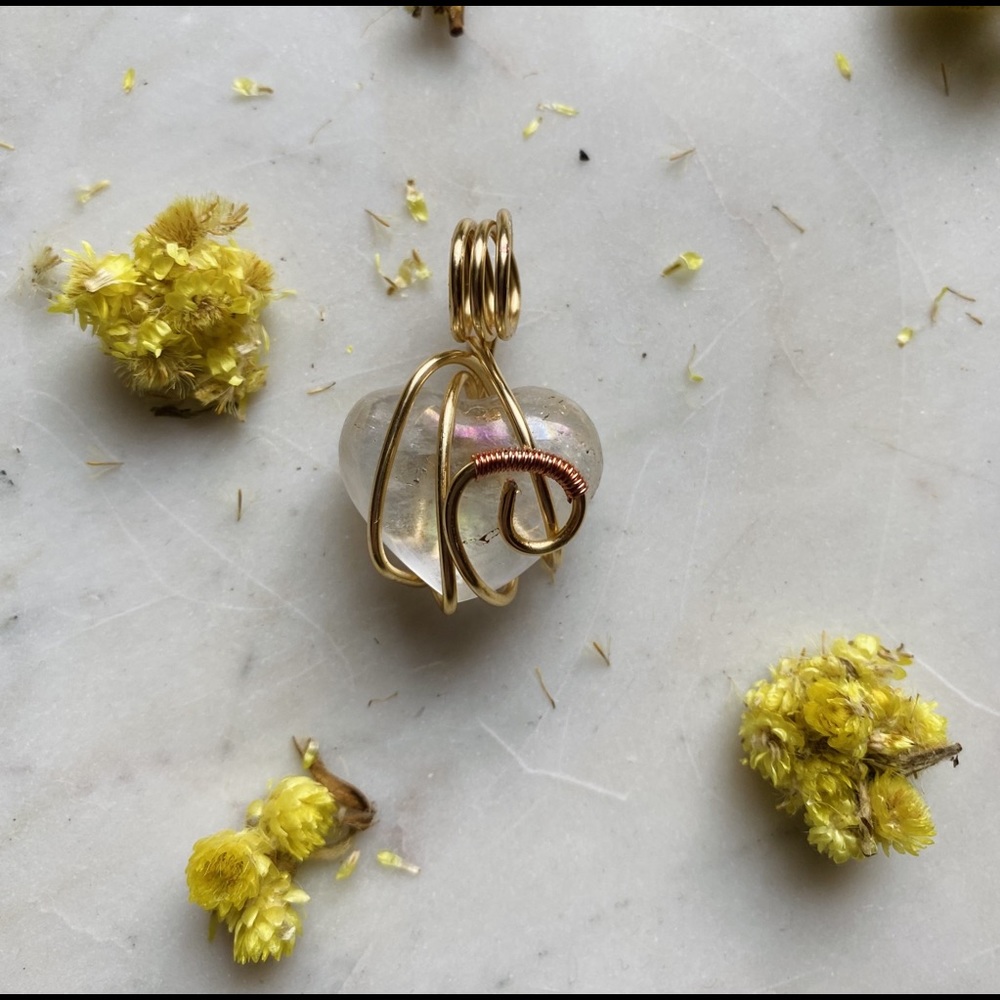 Angel Aura Quartz Crystal Pendant